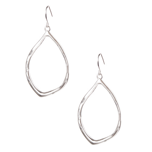 Organic Teardrop Earrings on a white background