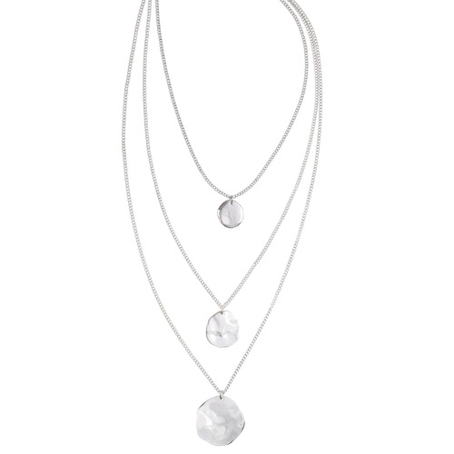 Three Row Paillette Graduated Pendant on a white background