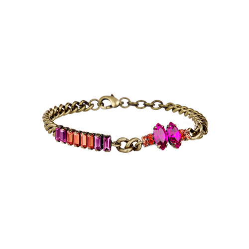 PETITE CRYSTAL STATION + CHAIN BRACELET on a white background