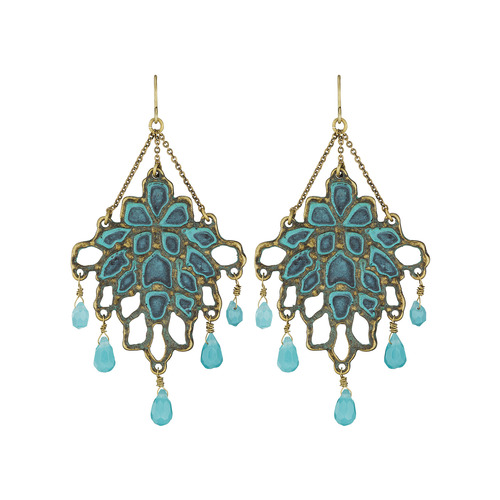 PATINA CHANDELIER EARRINGS on a white background