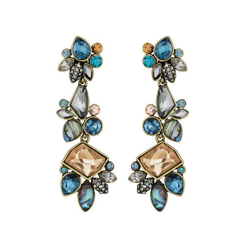 SUNSET ON THE SEINE STATEMENT EARRINGS on a white background