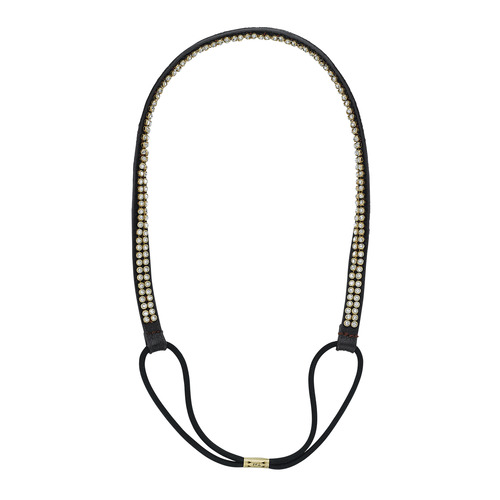 CRYSTAL STUDDED LEATHER HEADBAND on a white background