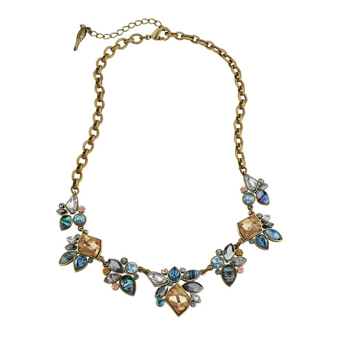 SUNSET ON THE SEINE CLUSTER NECKLACE on a white background
