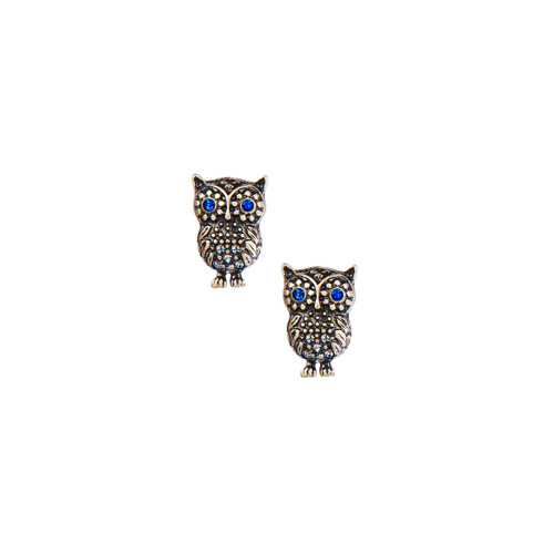 Owl Stud Earrings on a white background