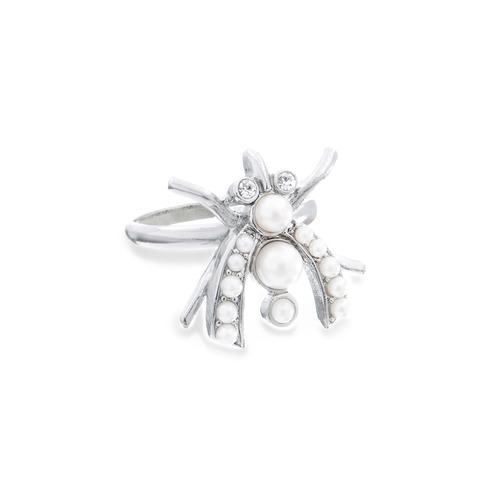 Deco Pearl Fly Ring on a white background