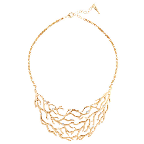 Coral Branch Collar Necklace on a white background