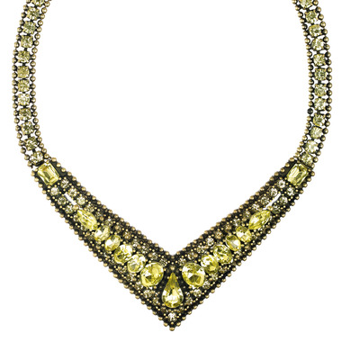 Statement V-Collar Necklace on a white background