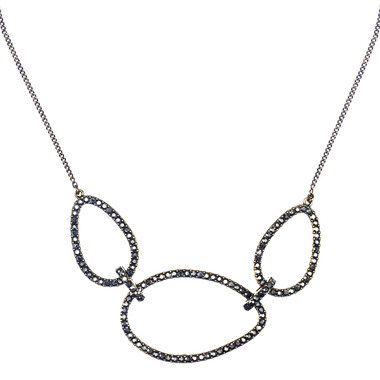 Crystal Pavé Link Necklace on a white background