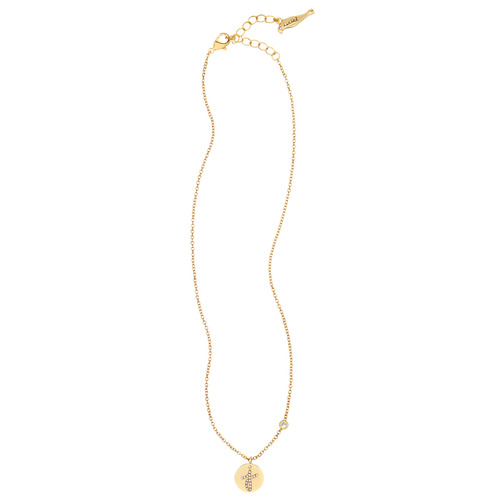 Pavé Initial Disc "J" Charm Pendant on a white background