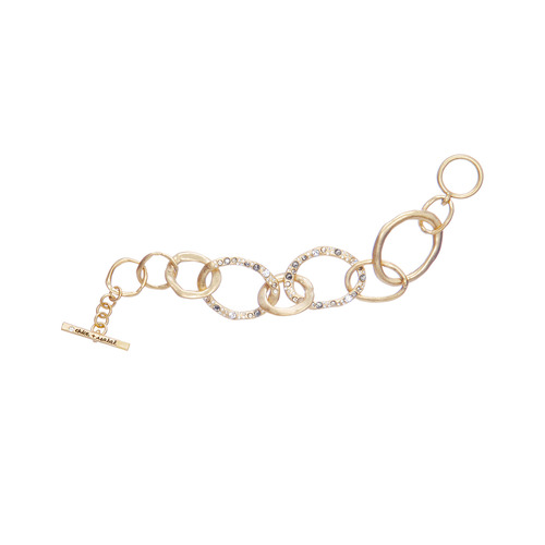Organic Pavé Link Toggle Bracelet on a white background