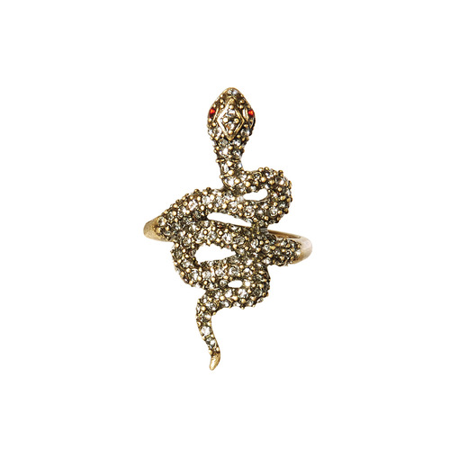 Pavé Snake Ring on a white background