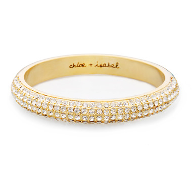 Modern Deco Pavé Bangle on a white background
