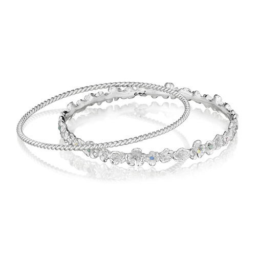 Petite Fleur Bangle Set on a white background
