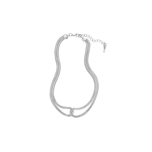 Intertwined Snake Chain Necklace on a white background