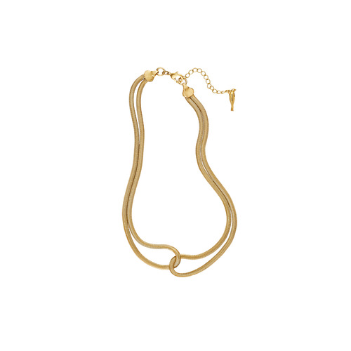 Intertwined Snake Chain Necklace on a white background