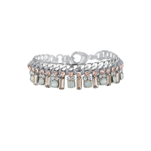 Petite Rhinestone Fringe Bracelet on a white background