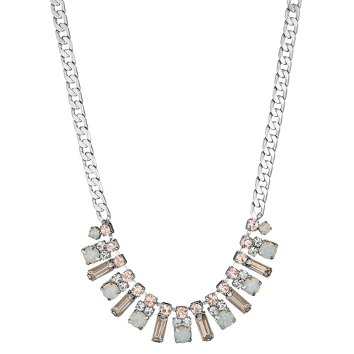 Petite Rhinestone Fringe Necklace on a white background