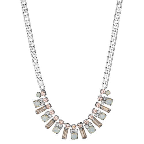 Petite Rhinestone Fringe Necklace on a white background