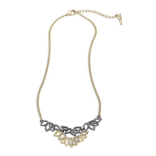 Layered Leaves Petite Necklace on a white background