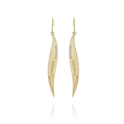 Gilded Reeds Drop Earrings on a white background