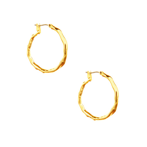 Organic Hoop Earrings on a white background