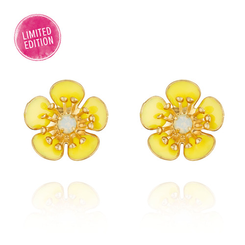 Vintage Floret Stud Earrings on a white background