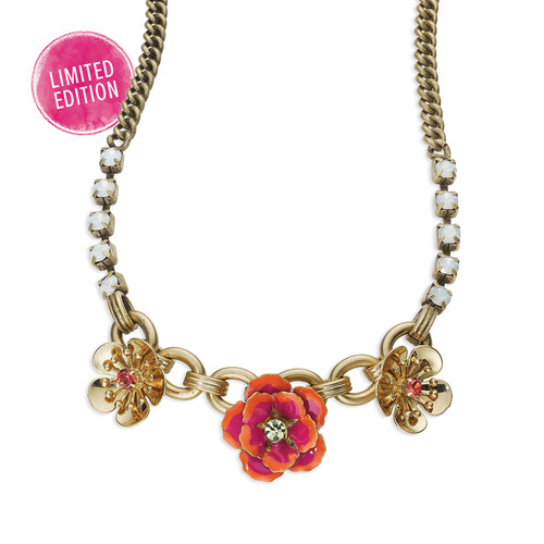 Hothouse Flower Collar Necklace on a white background