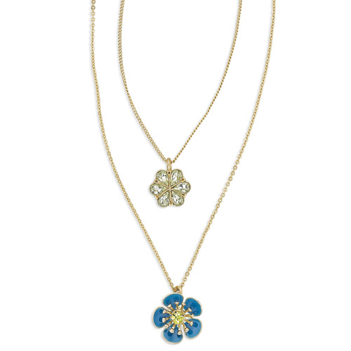 Vintage Florets Double Drop Pendant on a white background