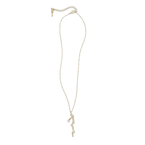 Coral Branch Pendant Necklace on a white background