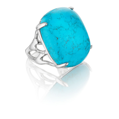 Turquoise Statement Ring on a white background