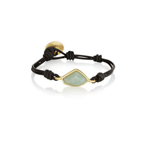 Faceted Aventurine Wrap Bracelet on a white background