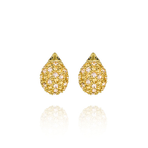 Pavé Hedgehog Stud Earrings on a white background