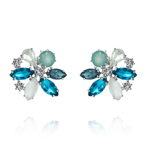 Color Burst Stud Earrings on a white background
