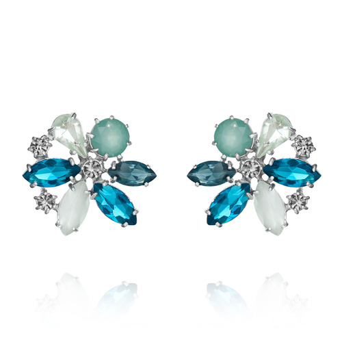 Color Burst Stud Earrings on a white background
