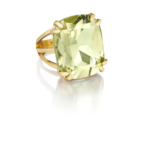 Cushion-Cut Cocktail Ring on a white background