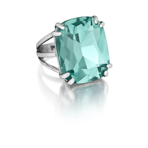 Cushion-Cut Cocktail Ring on a white background