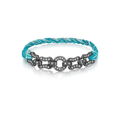 Vintage Pavé Link Stretch Bracelet on a white background