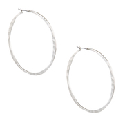 Sculpted Metal Hoop Earrings