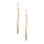 Sculpted Metal Stick Earrings