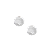 Pave Circle Stud Earrings
