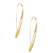 Sculpted Curved Metal Stick Earrings