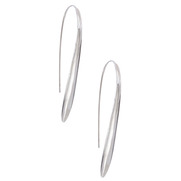 Sculpted Curved Metal Stick Earrings