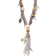 Multi Chain + Charm Tassel Necklace