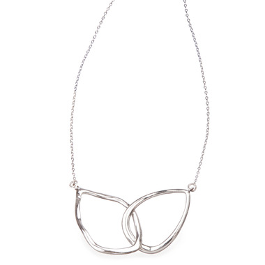 Double Teardrop Necklace on a white background