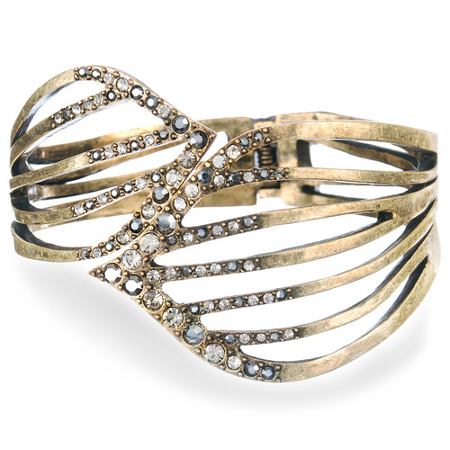 Cut Out Hinge Petal Cuff on a white background
