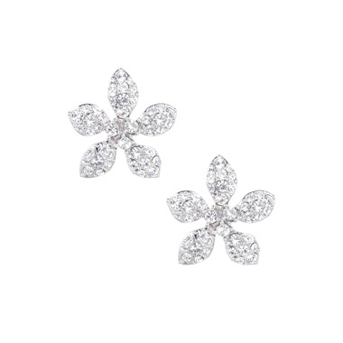 Deco Flower Earrings on a white background