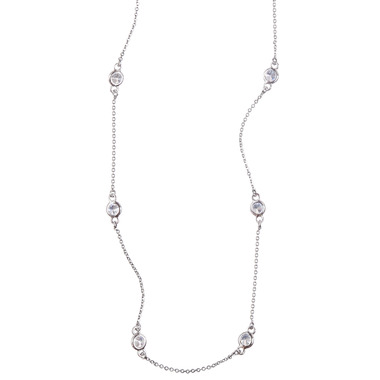 CZ By The Yard Necklace on a white background