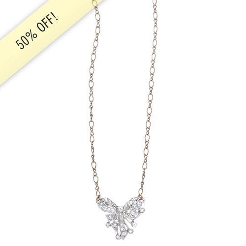 Deco Bow Pendant  on a white background