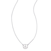 Pave Peace Sign Pendant 