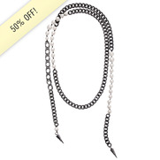Chain + Pearl Lariat 